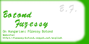 botond fuzessy business card